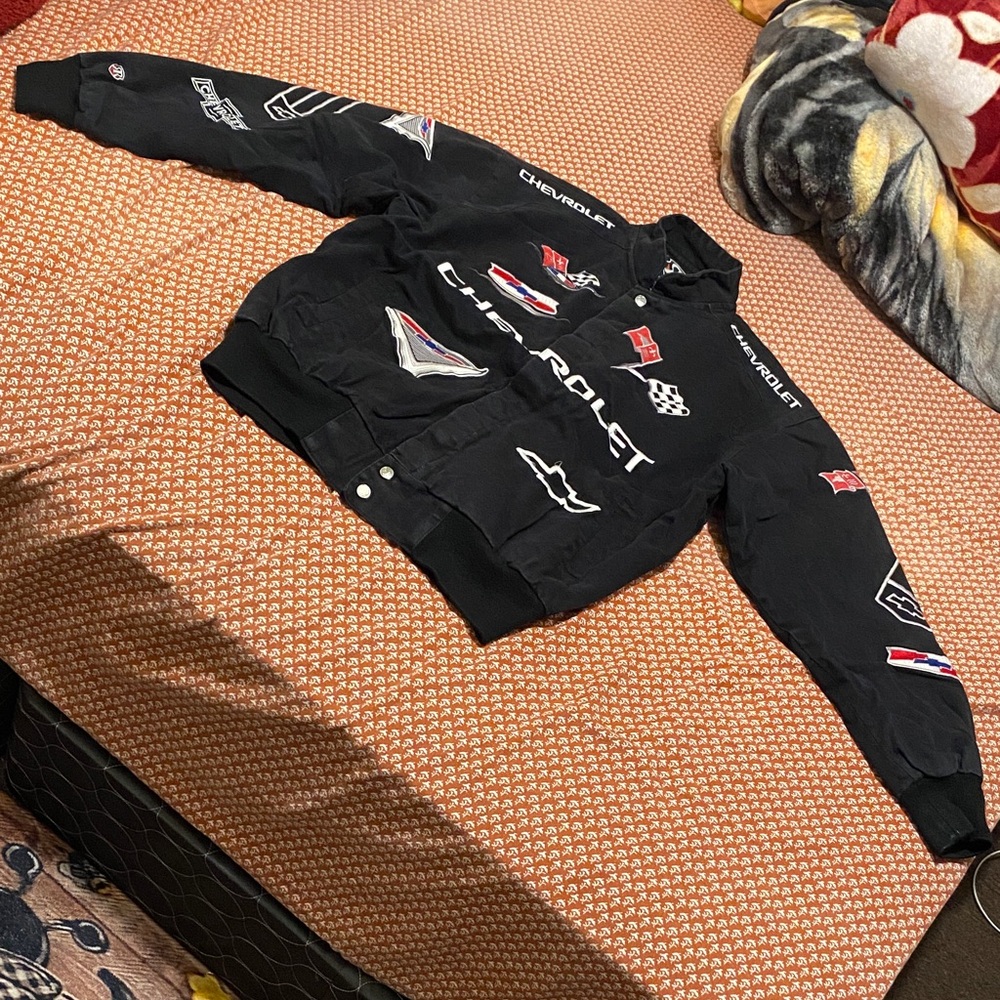 Chevrolet Black vintage Bomber Jacket/ year 2010